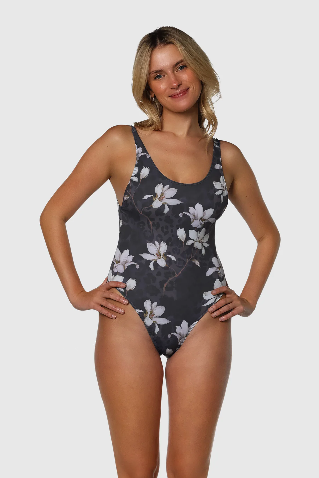 Jungle Mood Twist Front Skater Skirt Swimsuit