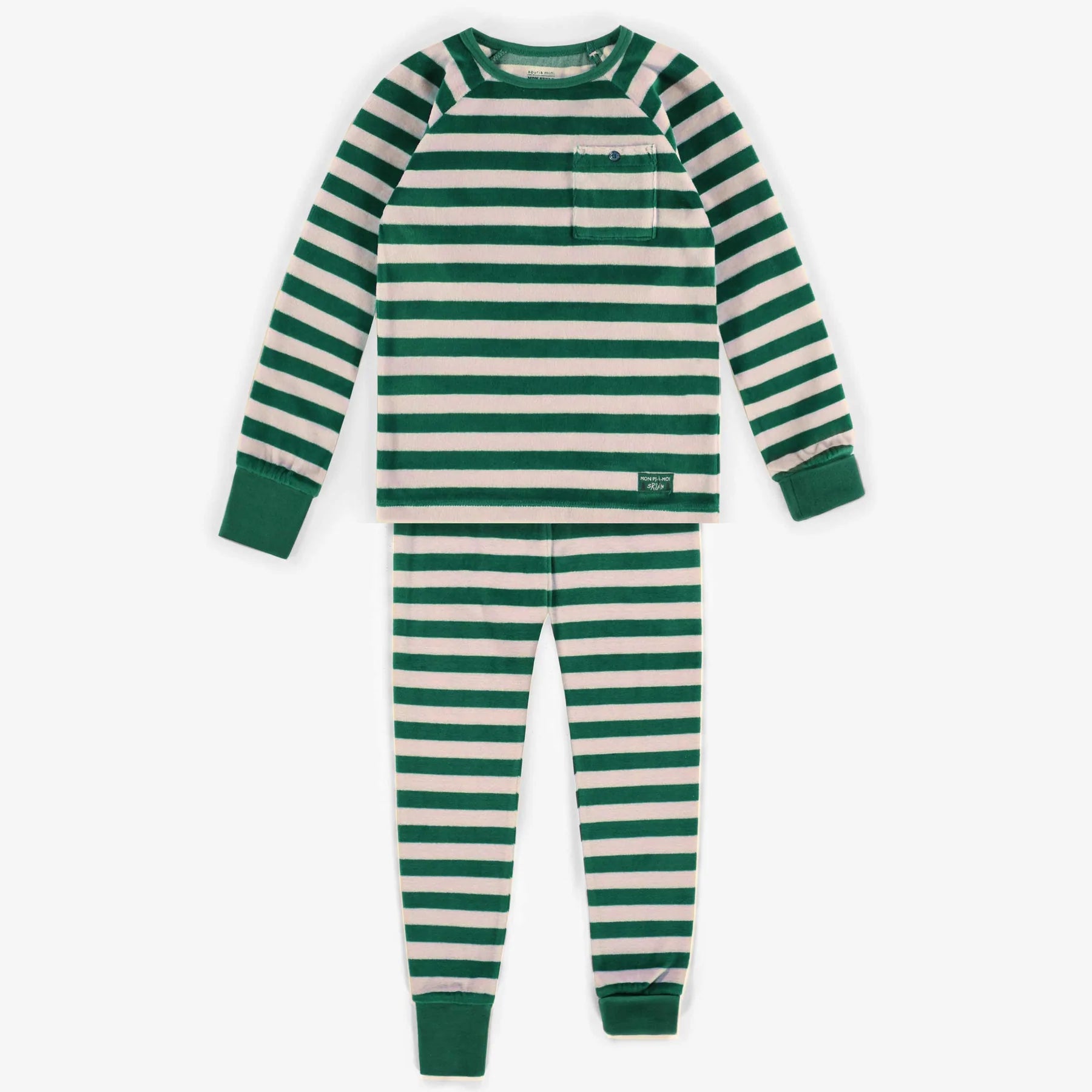 Green & White Striped 2-piece Pajama  Velvet – Trent Severn Supply Company
