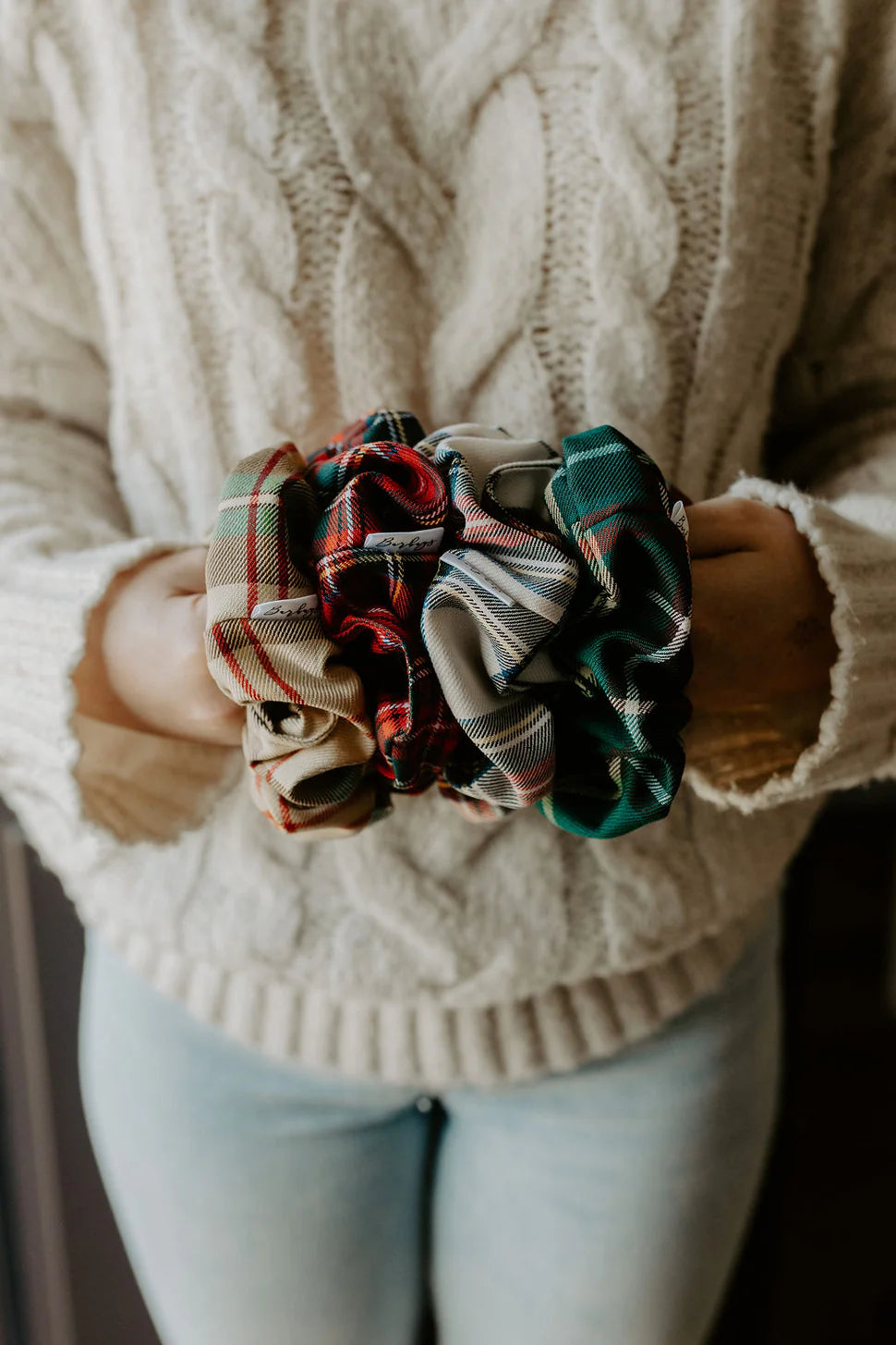 Original Scrunchie | White Tartan