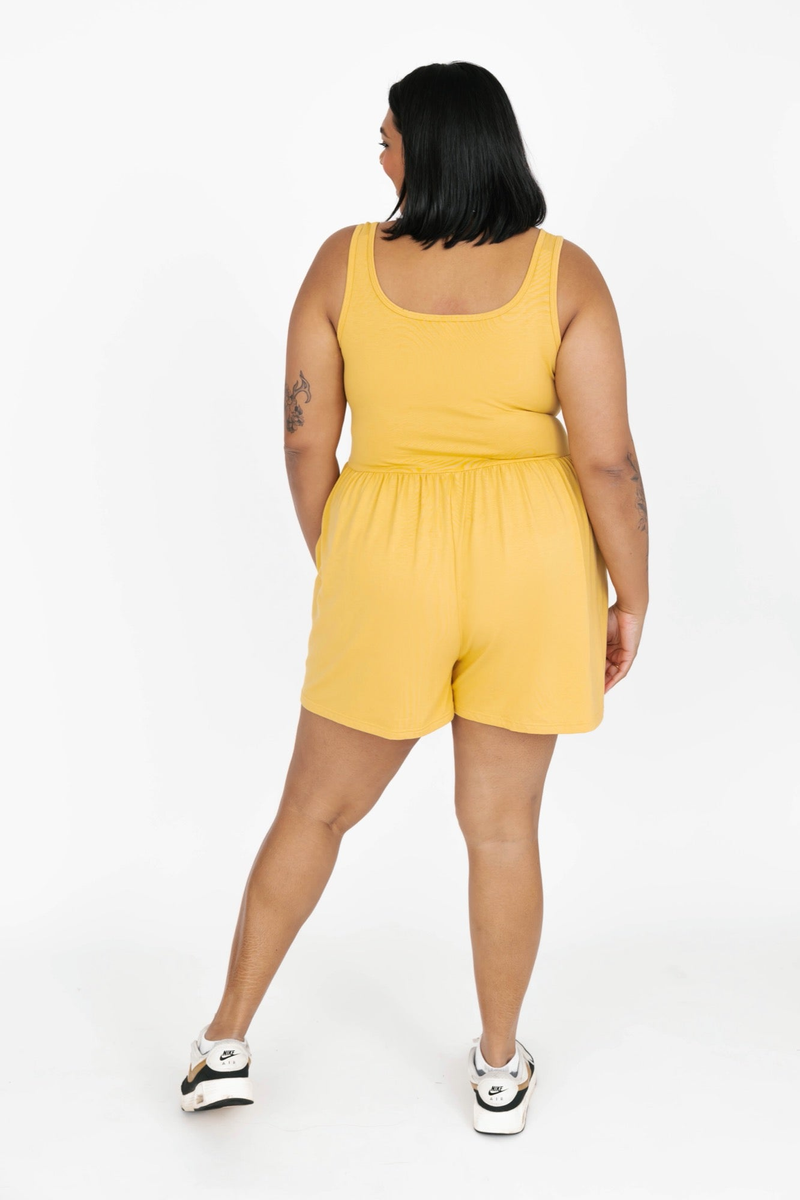 SMASH + TESS | Camille Shorty Romper in Golden Yellow