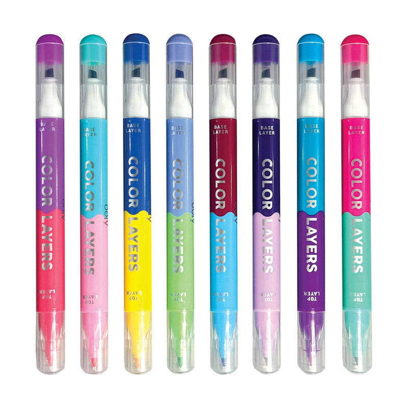 Colour Layers Double-Ended Layering Markers- Set of 8