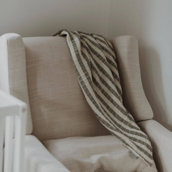 Sailor Muslin Baby Blanket | Moss