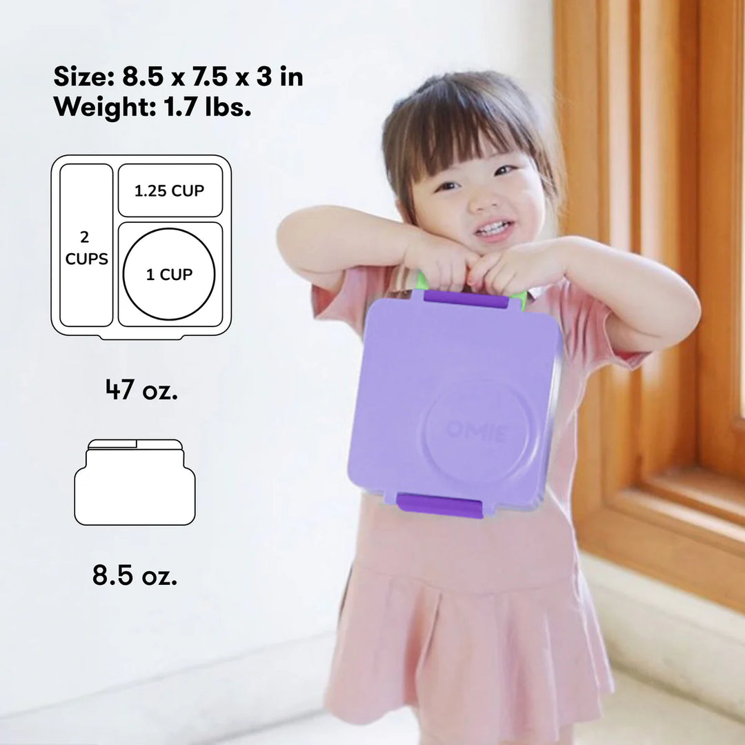 OmieBox  | Insulated Bento Lunch Box | Lilac Purple
