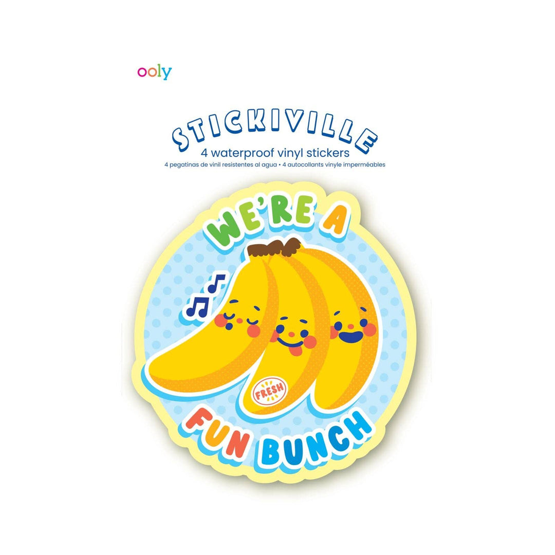 Stickiville Stickers: Fruit Friends - Vinyl (4 Die-Cut)