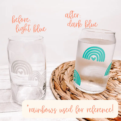 Colour Changing Smiley Face Glass Can Cup