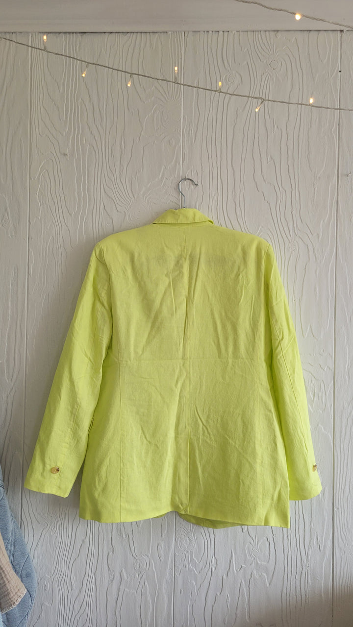 Steve Madden | Linen On The Edge Blazer | sunny lime