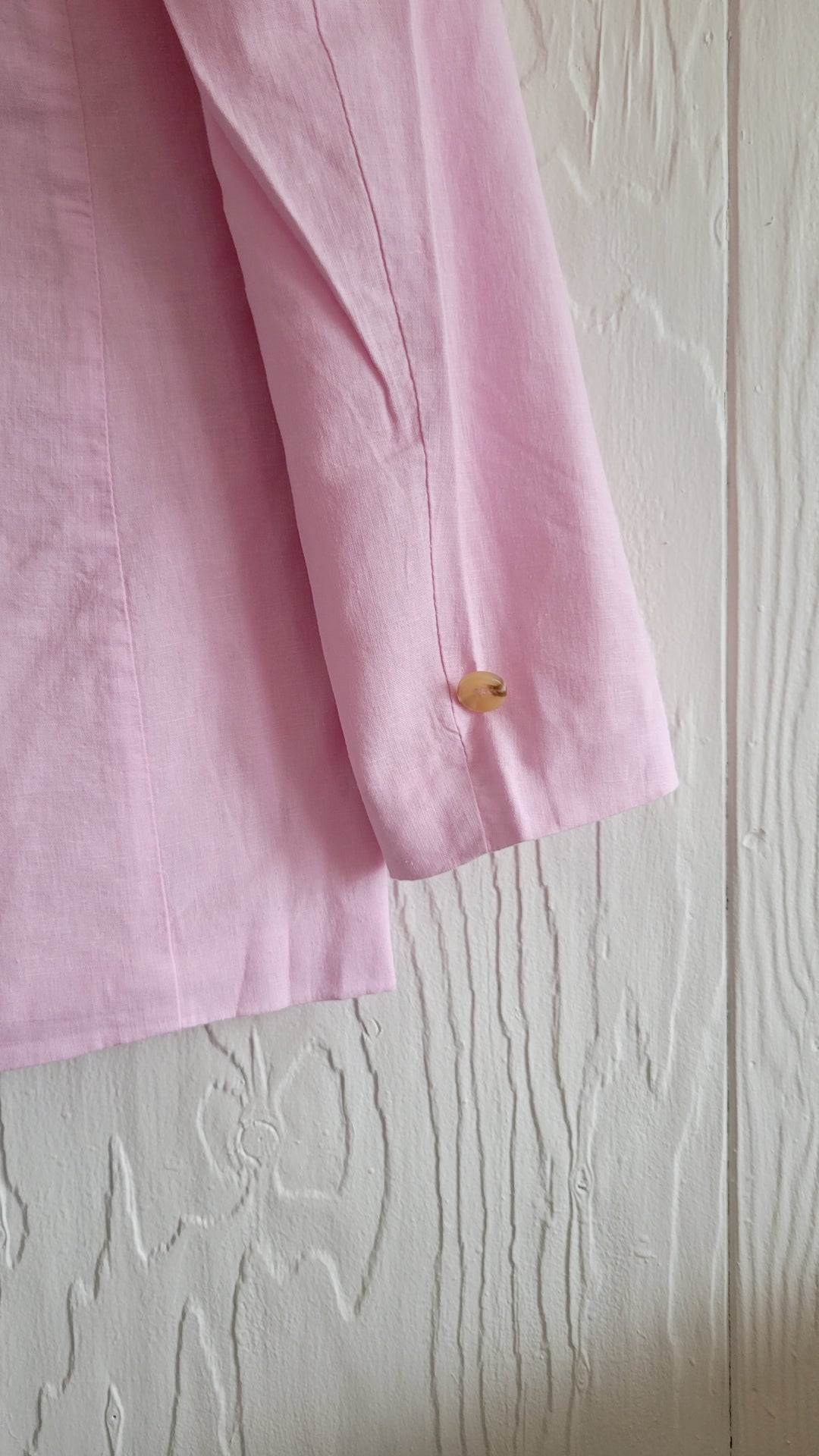 Steve Madden | Linen On The Edge Blazer | pink tulle