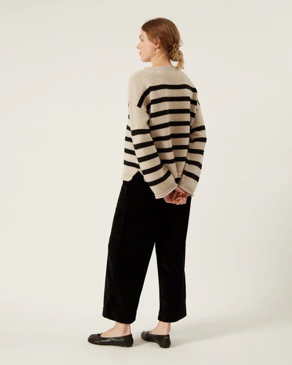 NAIF | ATHENA WOOL SWEATER | OATMEAL/BLACK