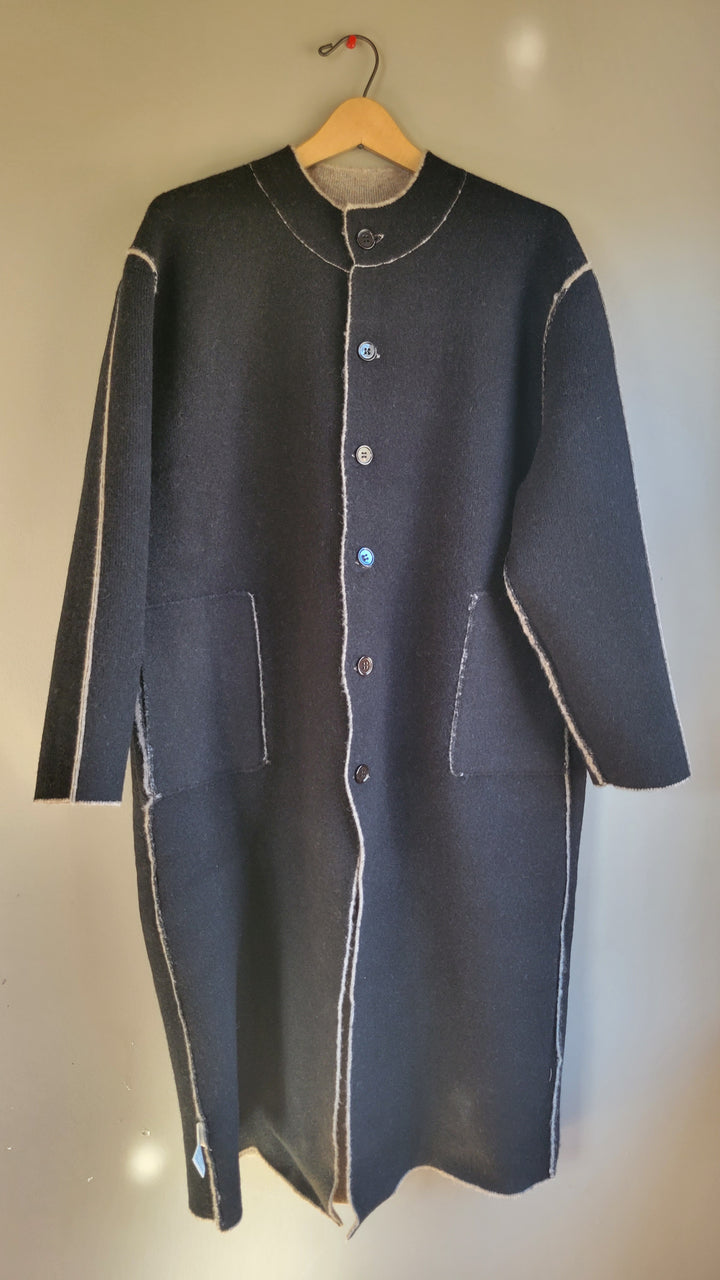 NAIF | JANET DOUBLE FACE COAT | TAUPE/BLACK