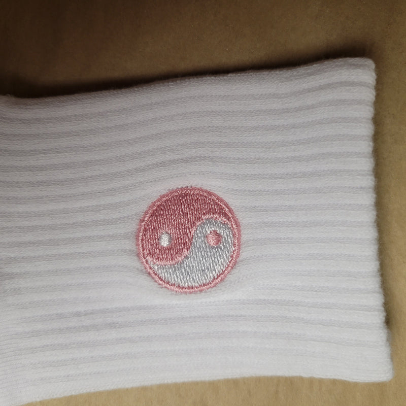 BRUNETTE THE LABEL | YIN YANG SOCK | WHITE/BUBBLE GUM