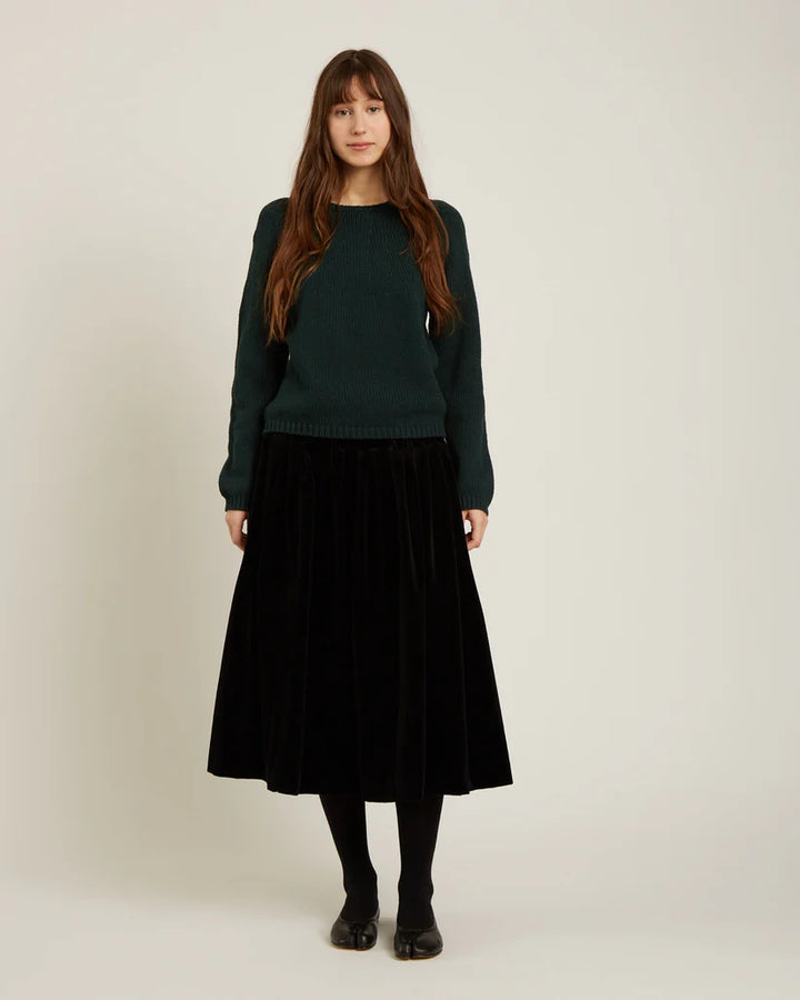 NAIF |  ALLIONA COTTON & CASHMERE SWEATER | forest green