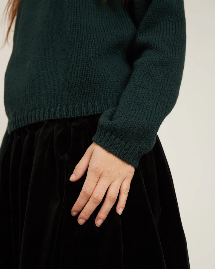 NAIF |  ALLIONA COTTON & CASHMERE SWEATER | forest green