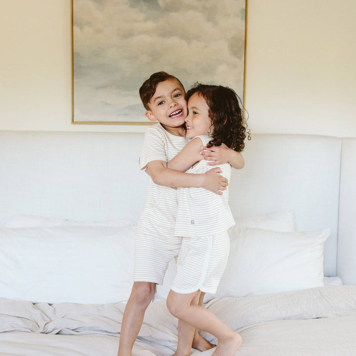 All Day Biker Set - Dune Stripe