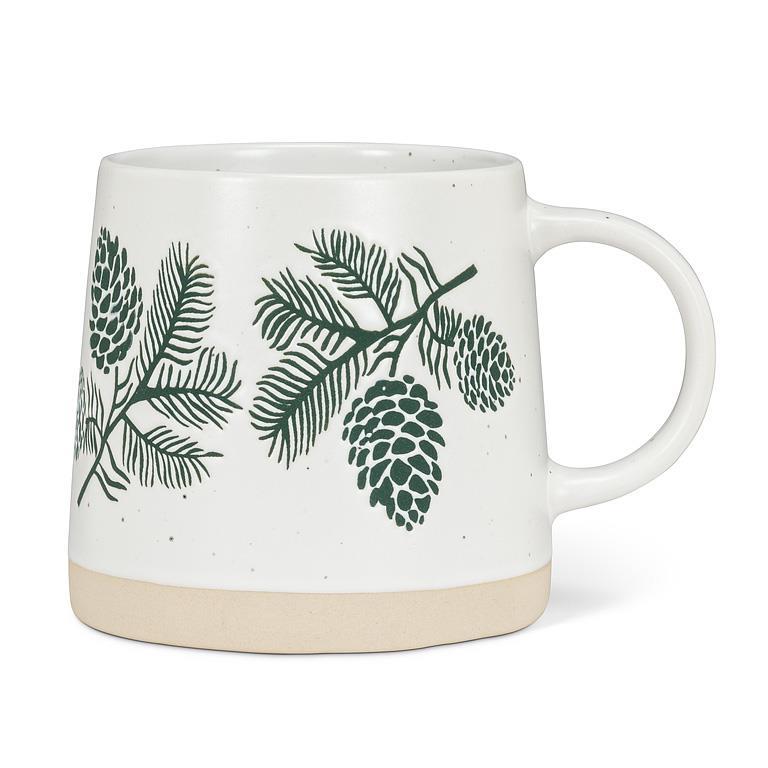 Wide Base Mug | pinecones