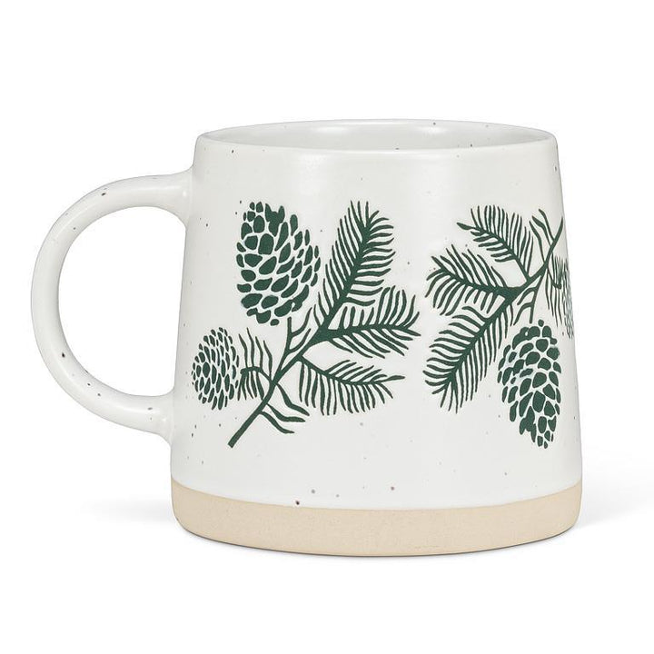 Wide Base Mug | pinecones