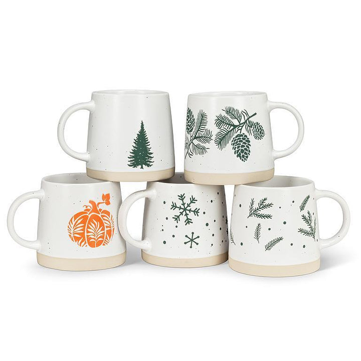 Wide Base Mug | winter tree