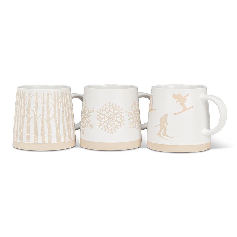 Wide Base Mug | snowflake row