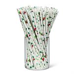 100ct Paper Straws | Red Truck & Tree