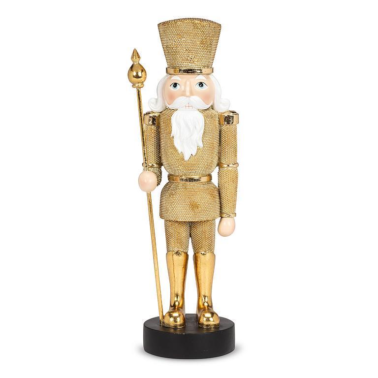 12" Golden Nutcracker Statue