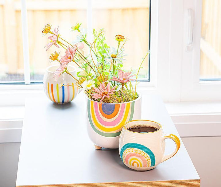 Large Rainbow Planter with Legs
