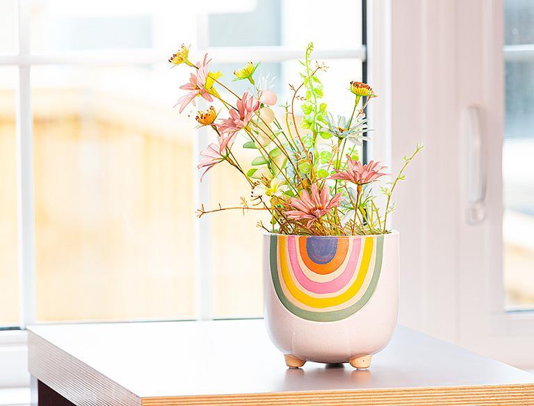 Large Rainbow Planter with Legs