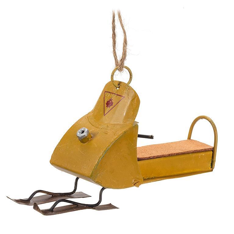 Ornament | Yellow Snowmobile