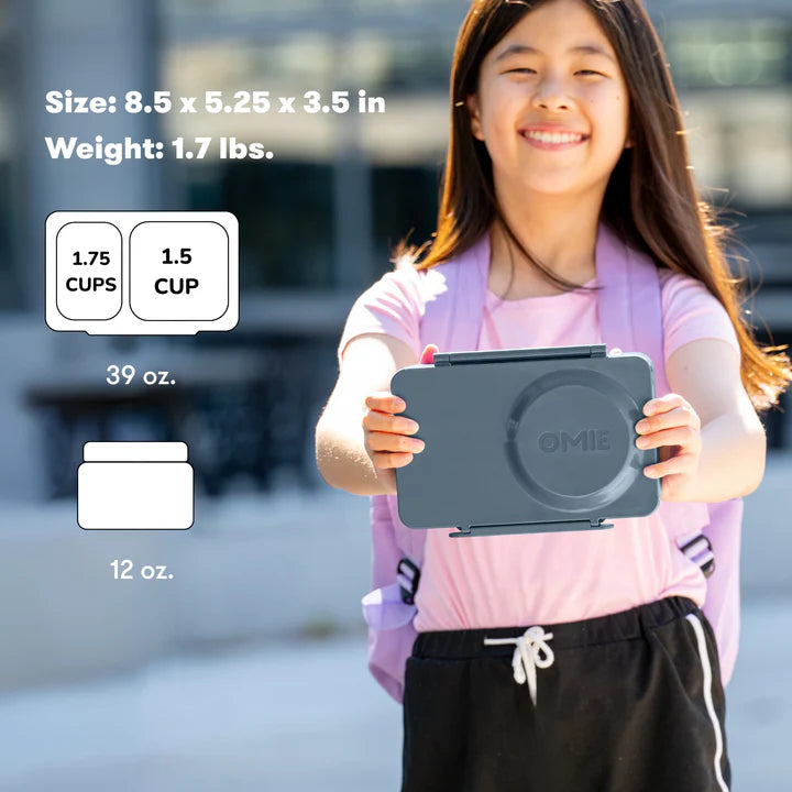 OmieBox UP | Insulated Bento Lunch Box | Graphite