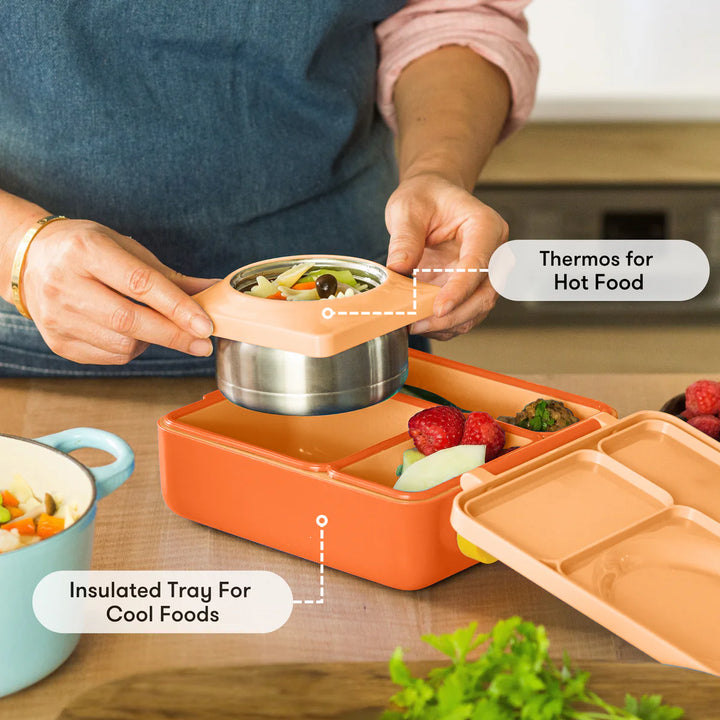 OmieBox  | Insulated Bento Lunch Box | Poppy Orange