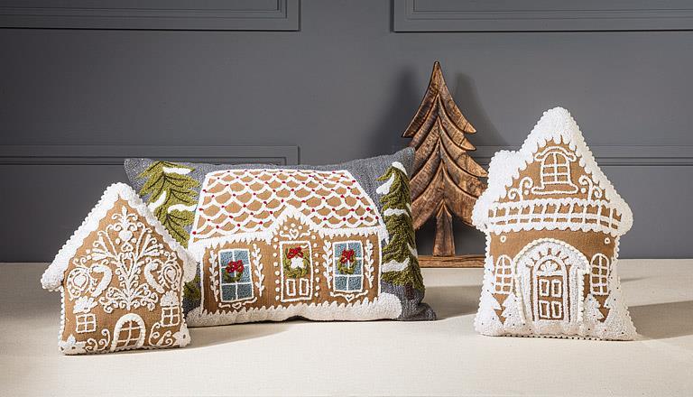 Large Gingerbread House Pillow