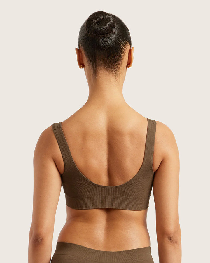 Seamfree Padded Crop Bra |  clove