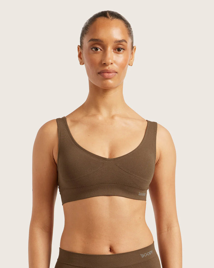 Seamfree Padded Crop Bra |  clove