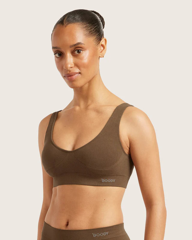 Seamfree Padded Crop Bra |  clove