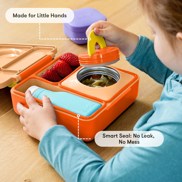 OmieBox  | Insulated Bento Lunch Box | Poppy Orange