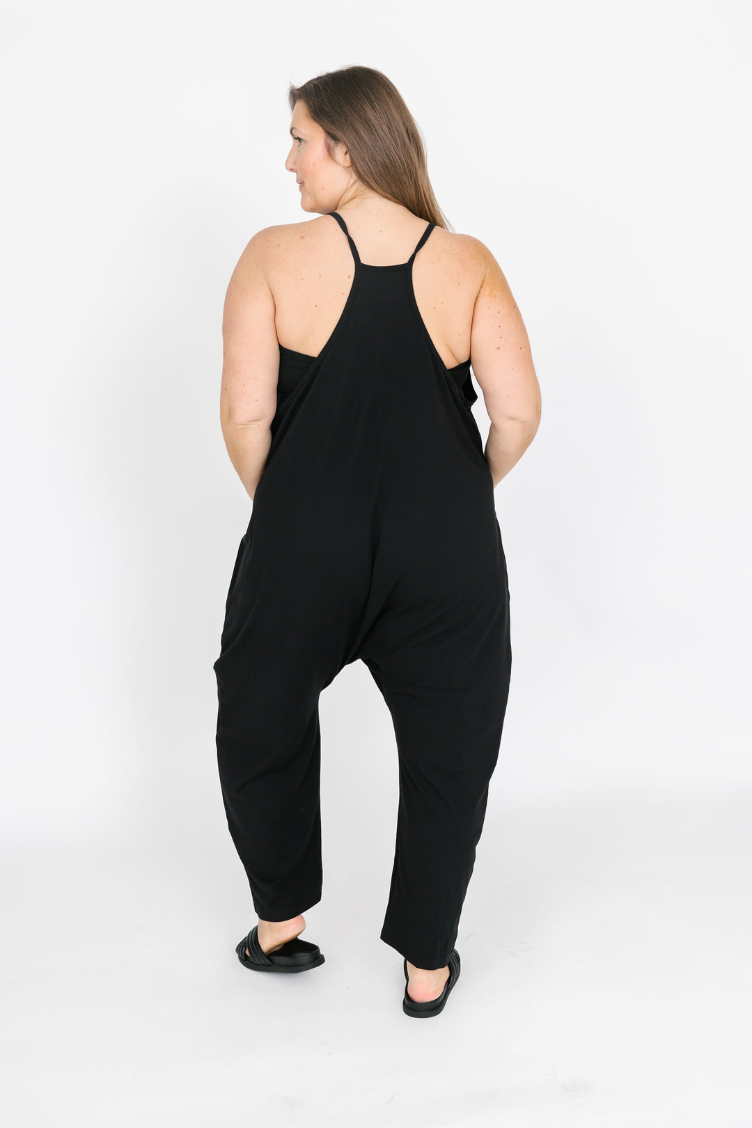 SMASH + TESS | Abigael Romper in Midnight Black