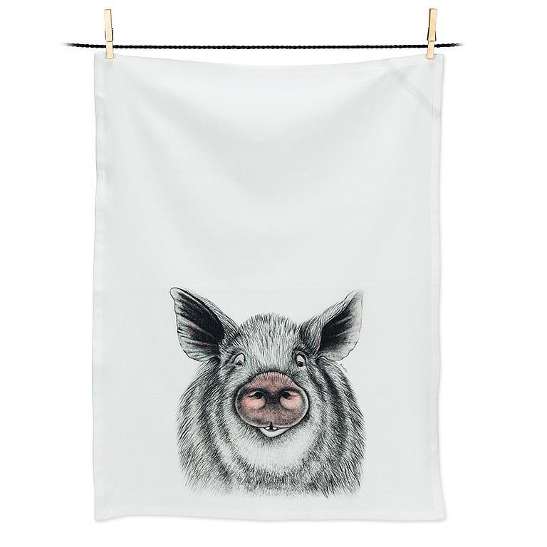 Oskar Pig Tea Towel