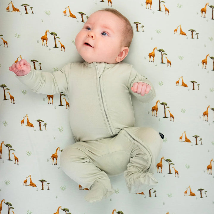 Belan J. | Footed Zipper Sleeper | sage
