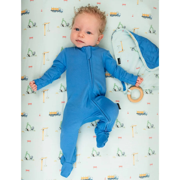Belan J. | Footed Zipper Sleeper | lake blue