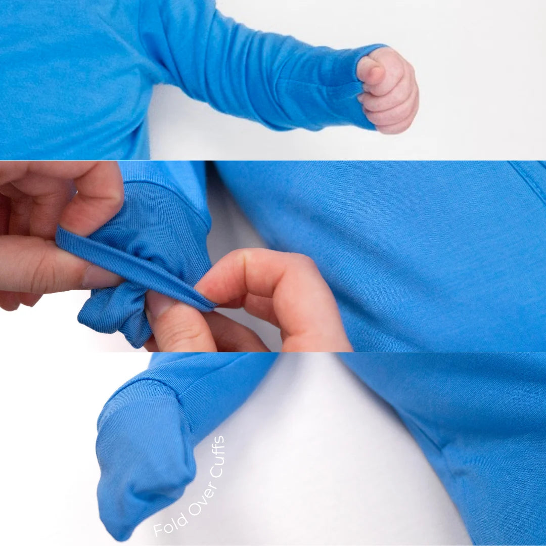 Belan J. | Footed Zipper Sleeper | lake blue