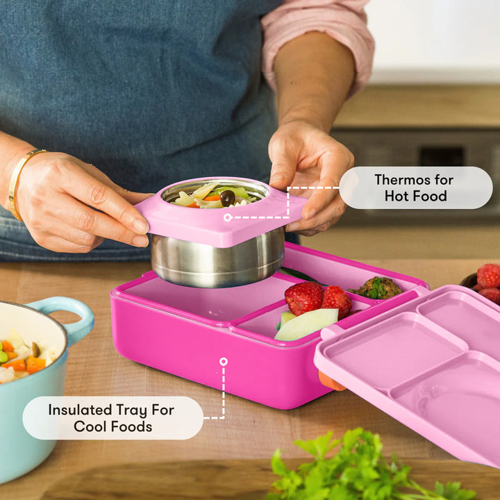 OmieBox  | Insulated Bento Lunch Box | Pixie Pink