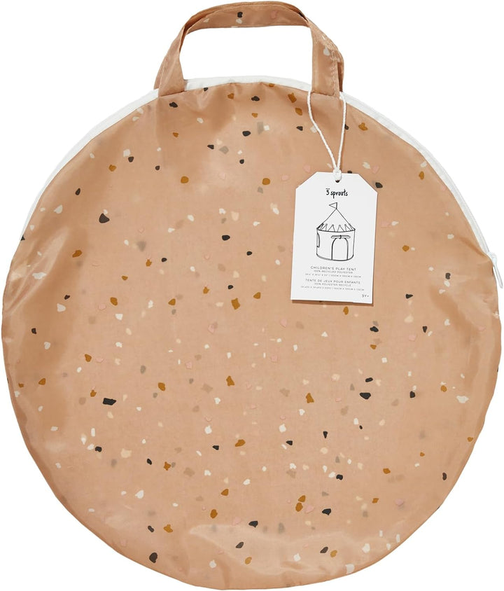 Recycled Fabric Play Tent Castle - Prints: Terrazzo Clay