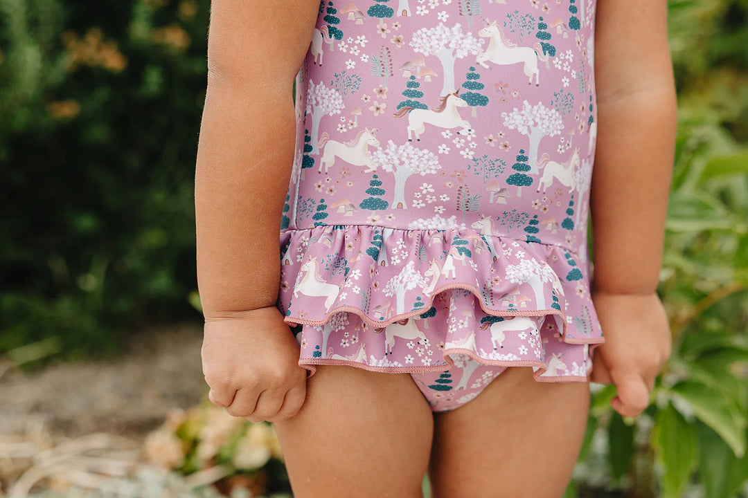 Current Tyed Clothing | The "Kinsley" Girls 2 Piece Twirl Rashguard Set