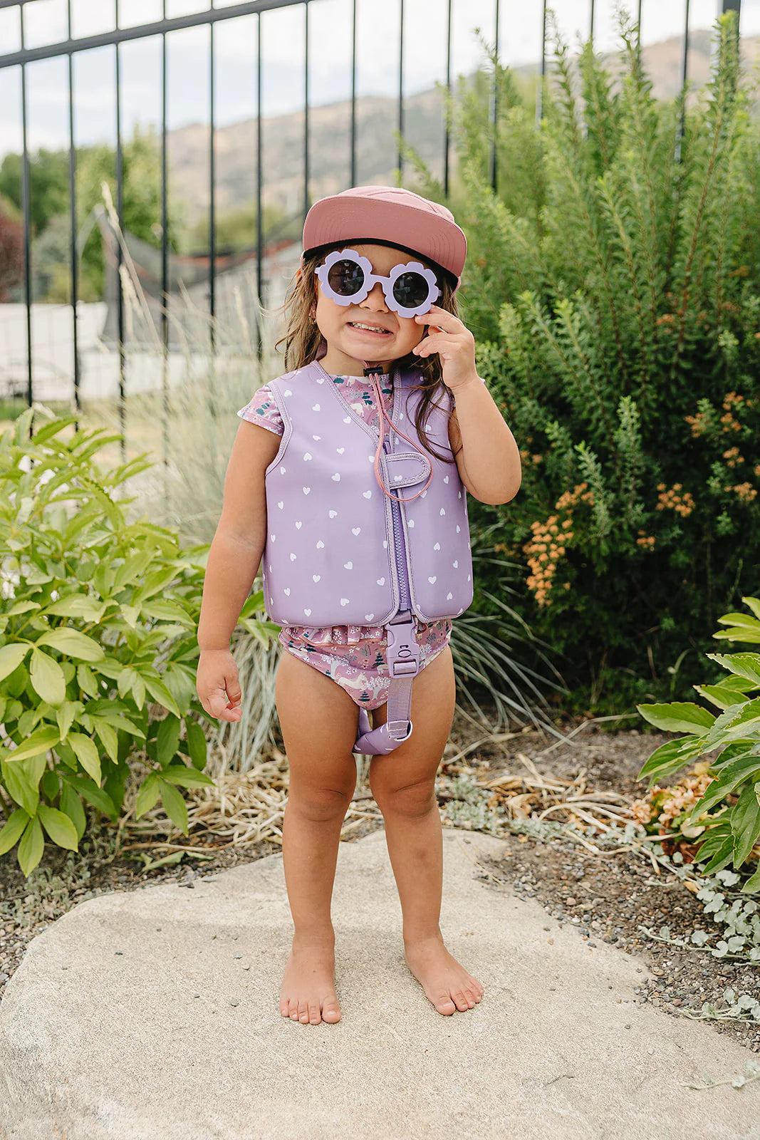 Current Tyed Clothing | The "Kinsley" Girls 2 Piece Twirl Rashguard Set