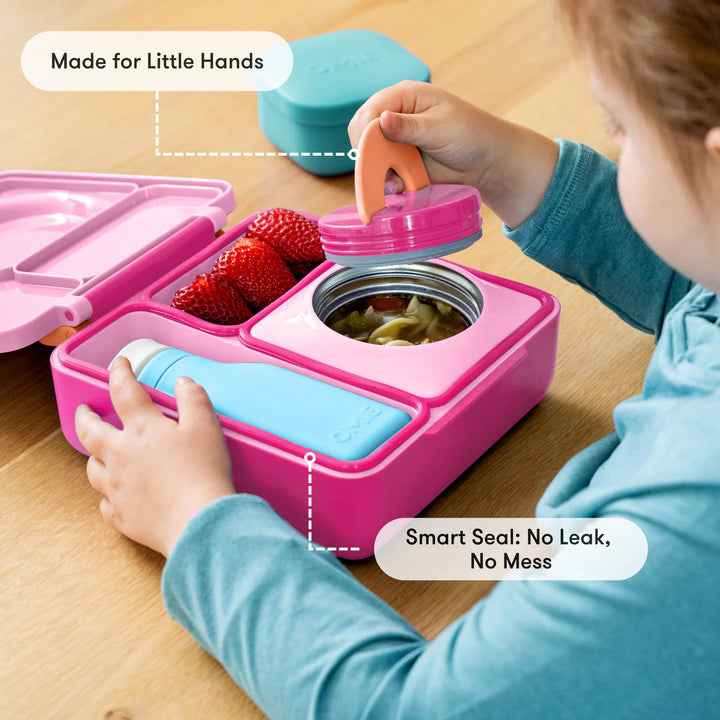 OmieBox  | Insulated Bento Lunch Box | Pixie Pink