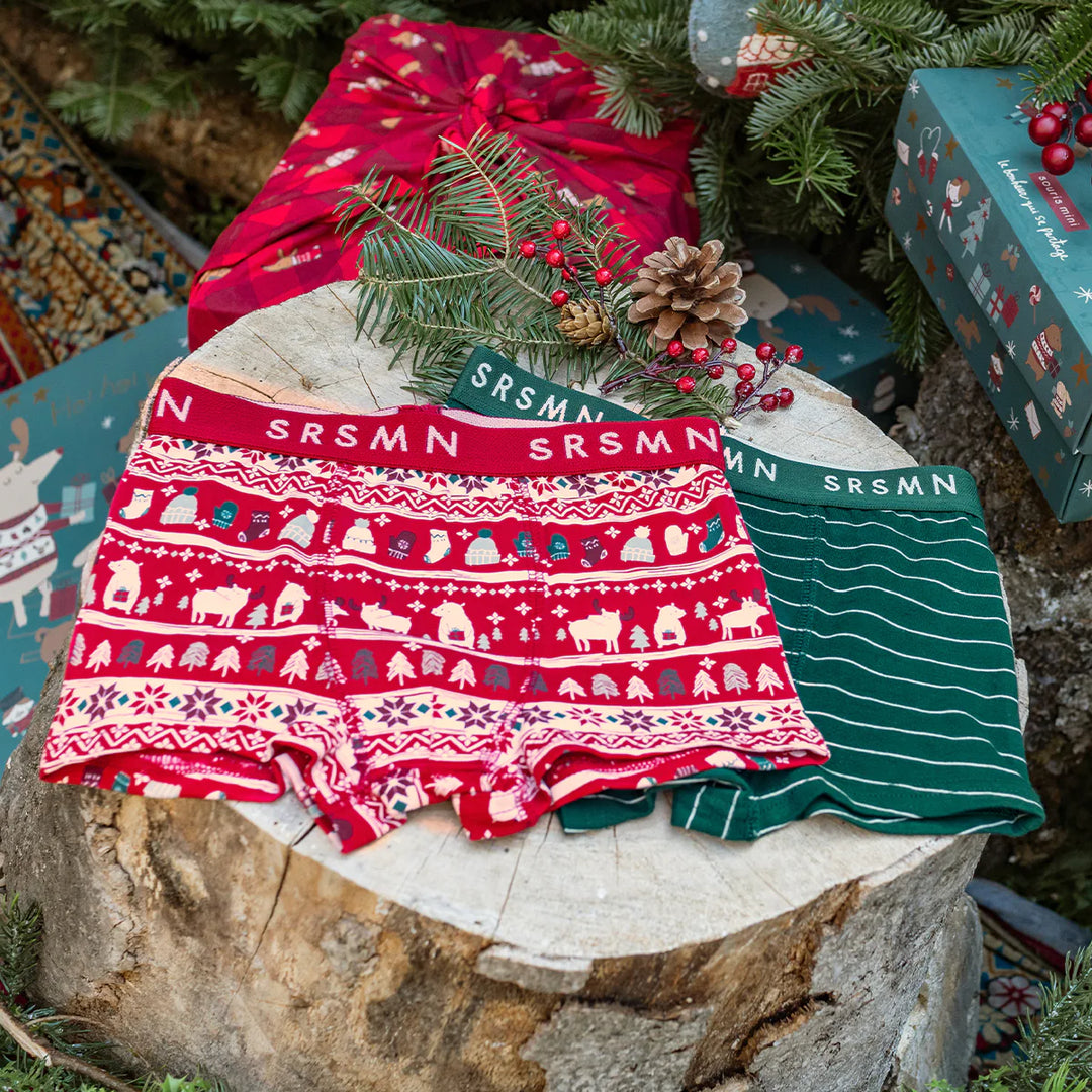Red Fitted Boxer in Stretch Jersey