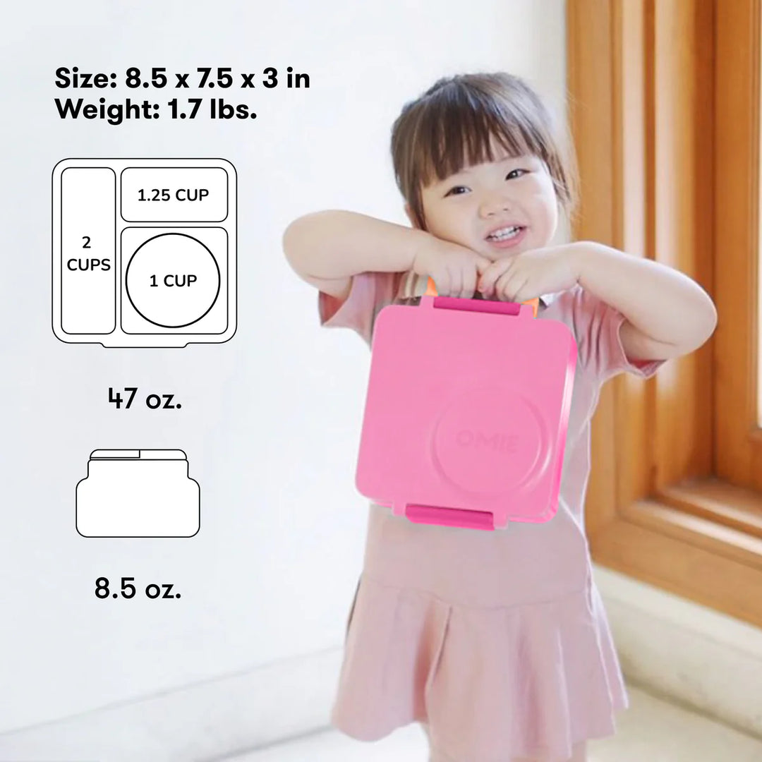 OmieBox  | Insulated Bento Lunch Box | Pixie Pink