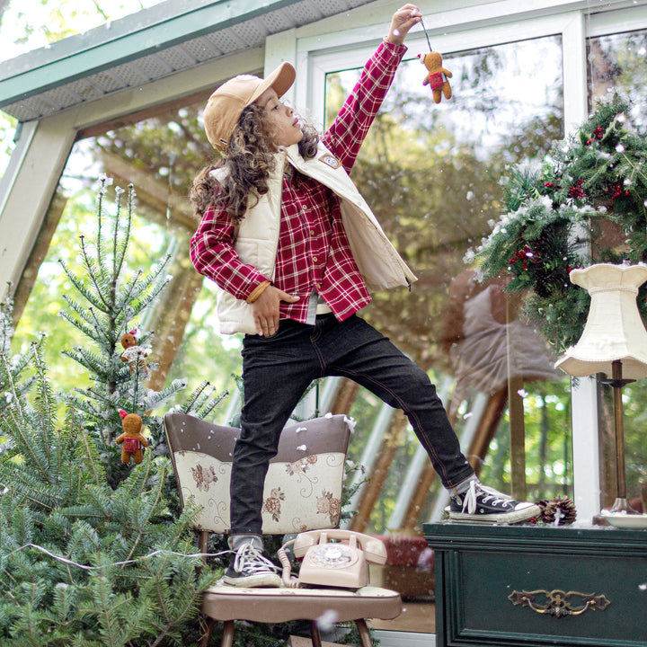 Souris Mini | Child's Brushed Flannel Plaid Shirt