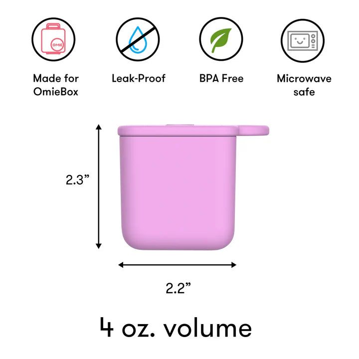 OmieDip Dip Container Set | Purple / Orange