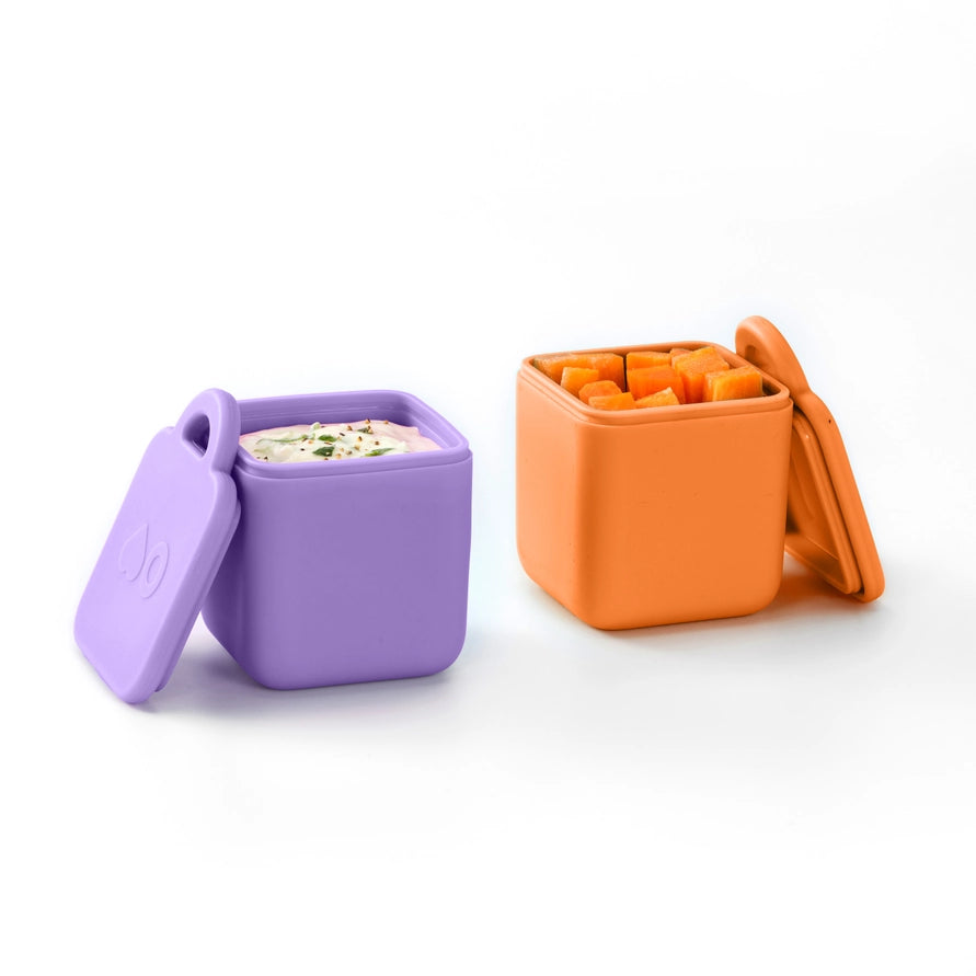 OmieDip Dip Container Set | Purple / Orange