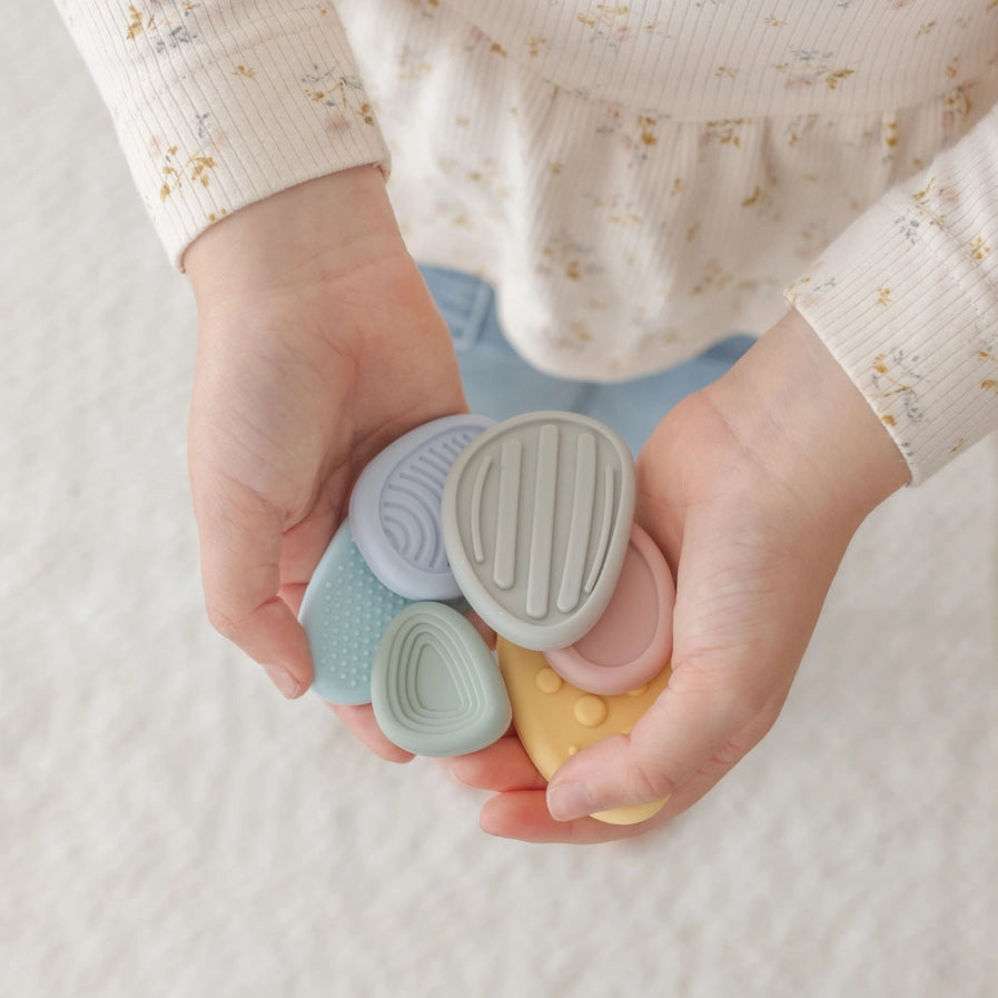 Mindful and Co Kids | Worry Stones - Calming Sensory Fidget for Kids (Set of 6)