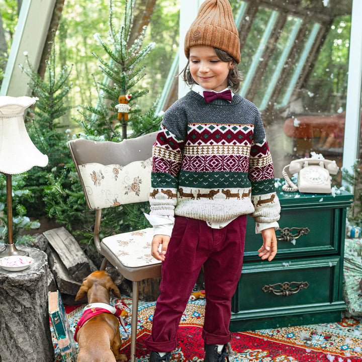 Souris Mini | Child's Slim Fit Brushed Twill Pants